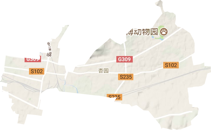 杏園街道地形圖