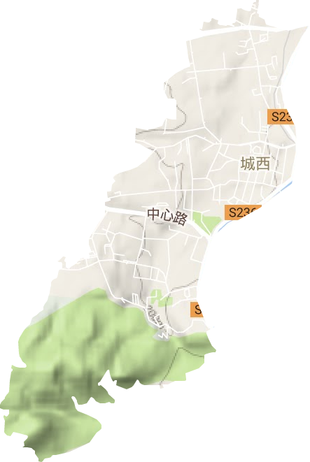 城西街道地形圖