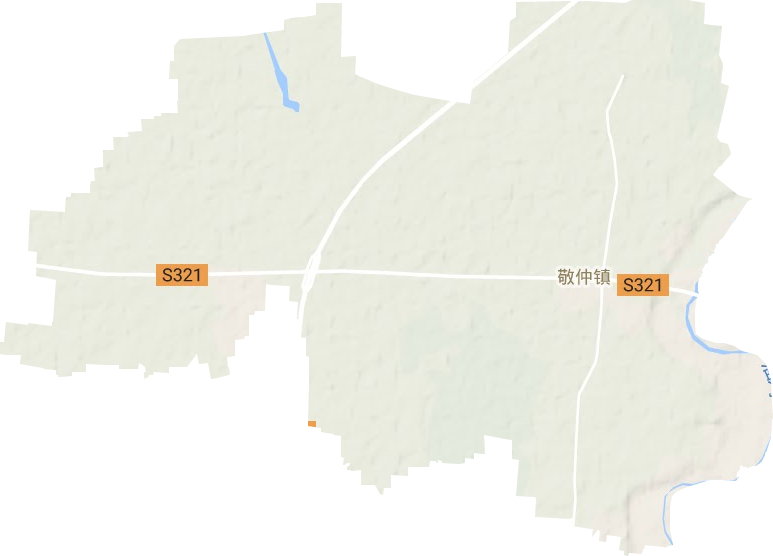 敬仲鎮(zhèn)地形圖