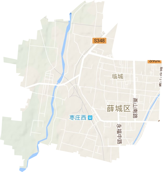 臨城街道地形圖