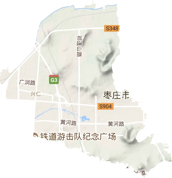 興仁街道地形圖