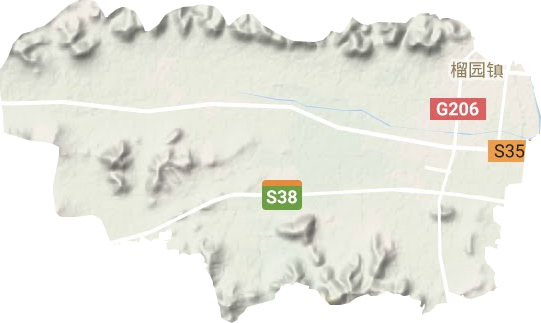 榴園鎮地形圖