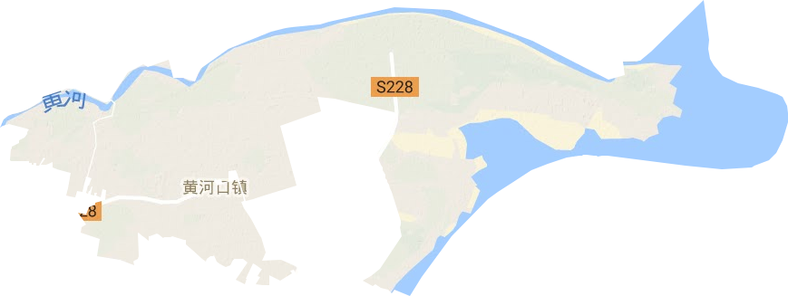 黃河口鎮地形圖