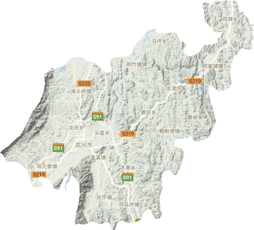 武岡市地形圖