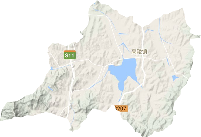 高陵鎮(zhèn)地形圖