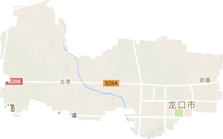 新嘉街道地形圖