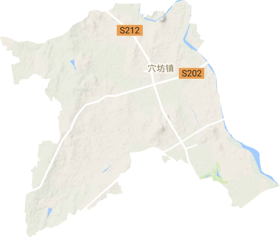 穴坊鎮地形圖