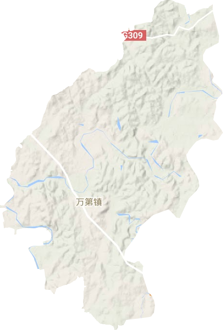 萬第鎮(zhèn)地形圖