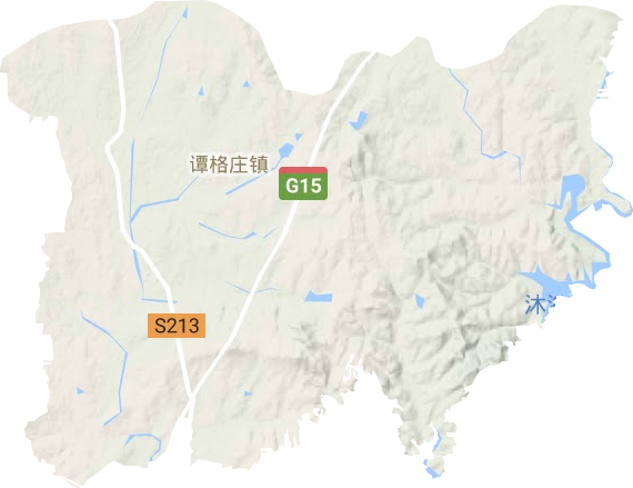 譚格莊鎮(zhèn)地形圖