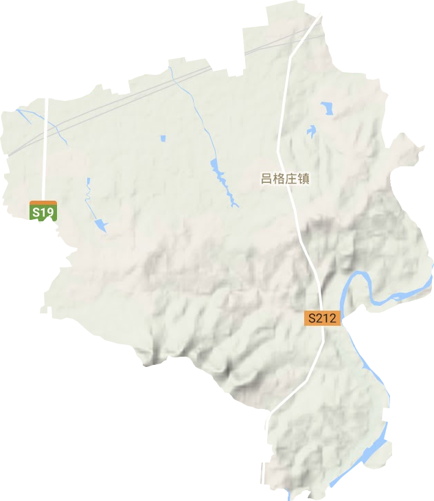 呂格莊鎮(zhèn)地形圖