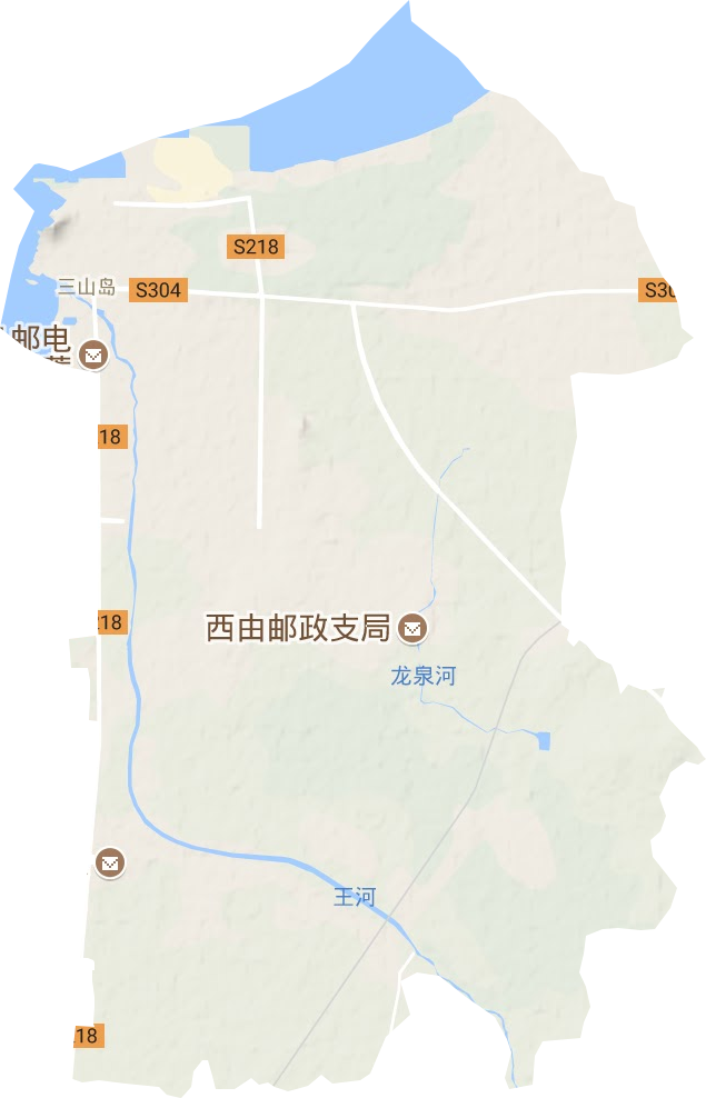 三山島街道地形圖