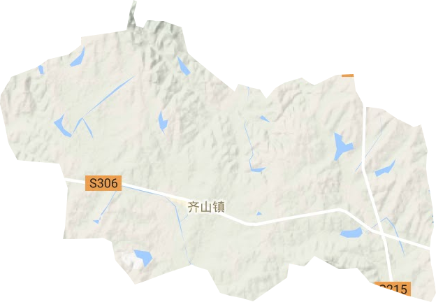 齊山鎮(zhèn)地形圖