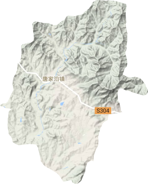 唐家泊鎮(zhèn)地形圖