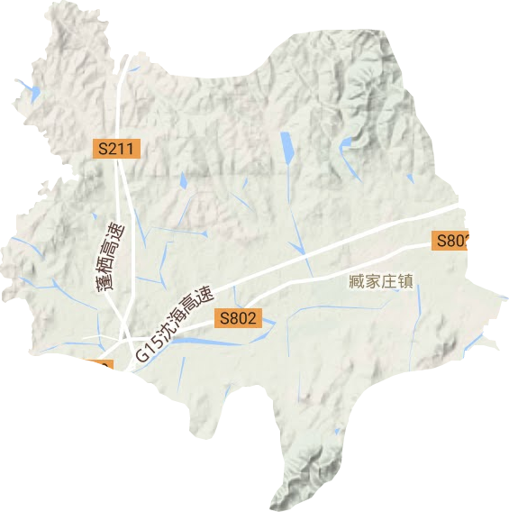臧家莊鎮(zhèn)地形圖