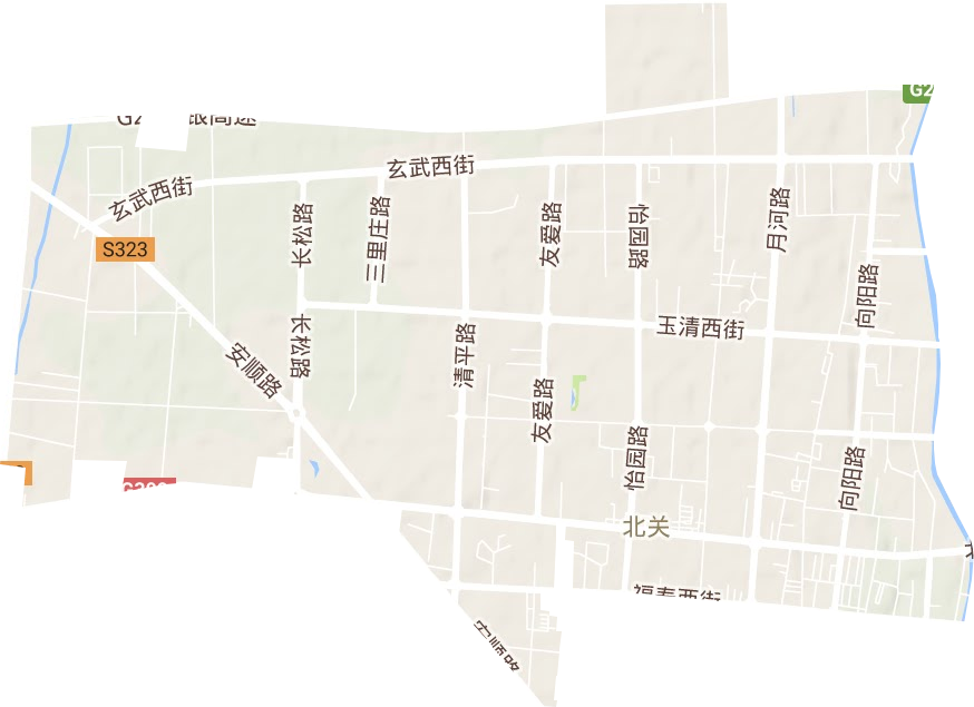 北關街道地形圖