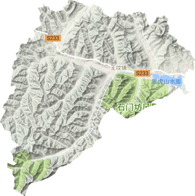 王墳鎮地形圖