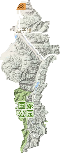 廟子鎮(zhèn)地形圖