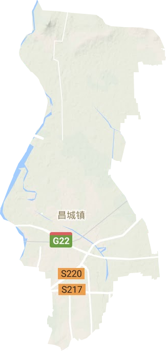 昌城鎮地形圖