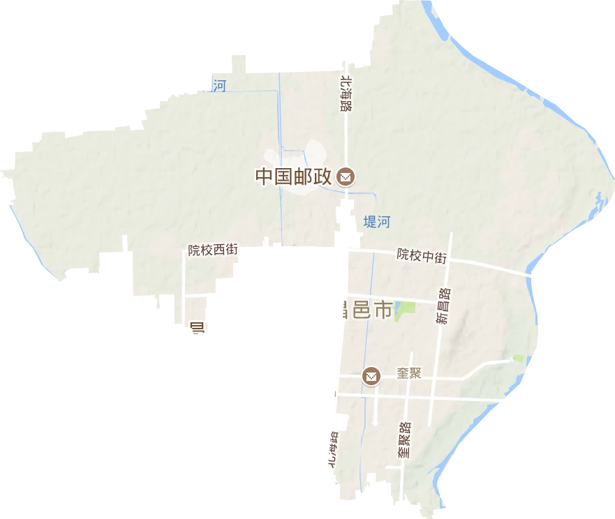 奎聚街道地形圖