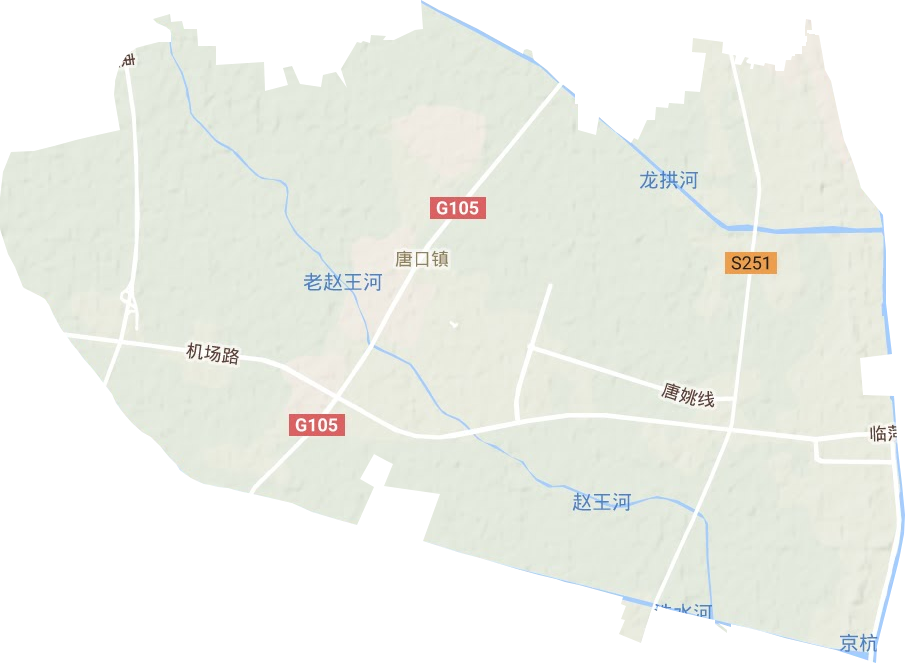 唐口街道地形圖
