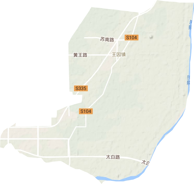 王因街道地形圖