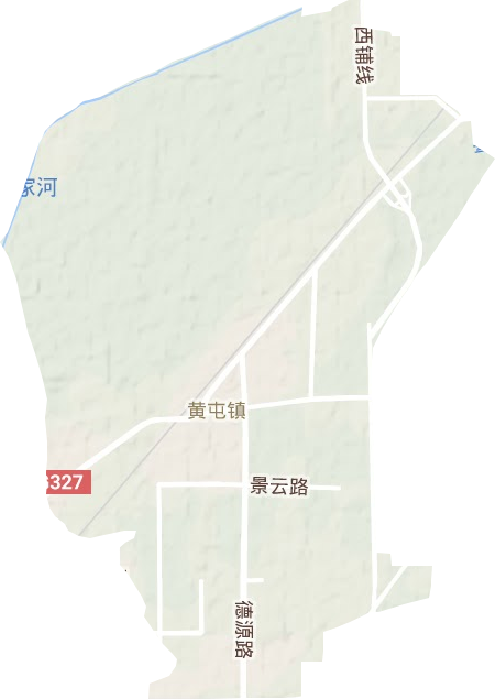 黃屯街道地形圖
