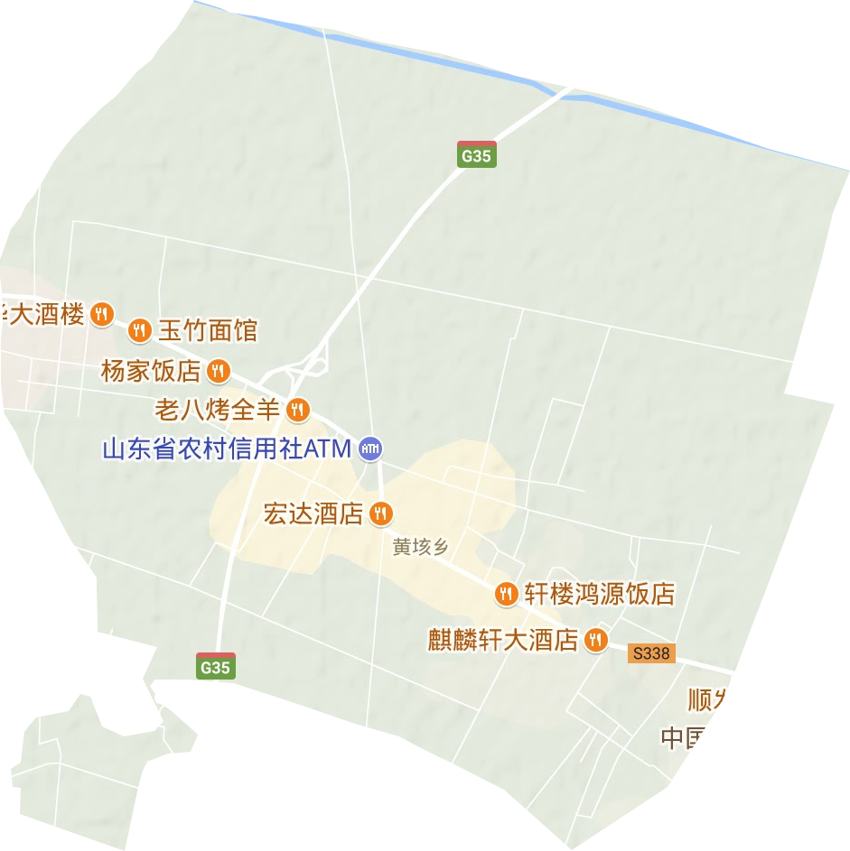 黃垓鄉地形圖