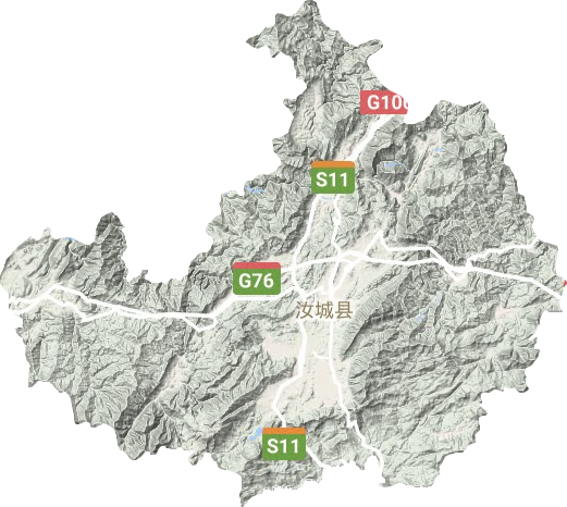汝城縣地形圖