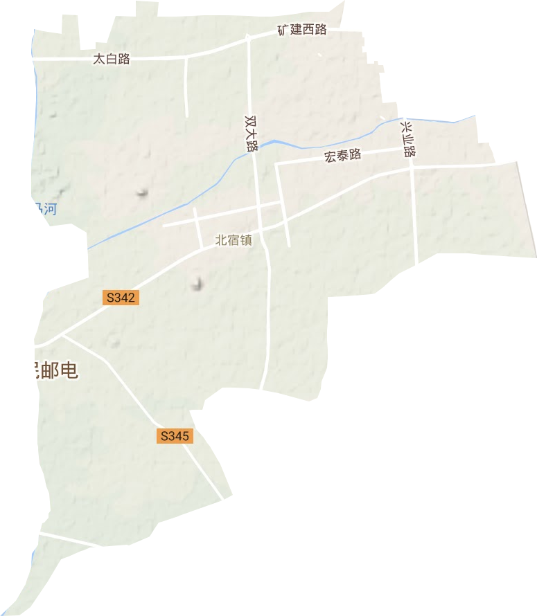 北宿鎮地形圖