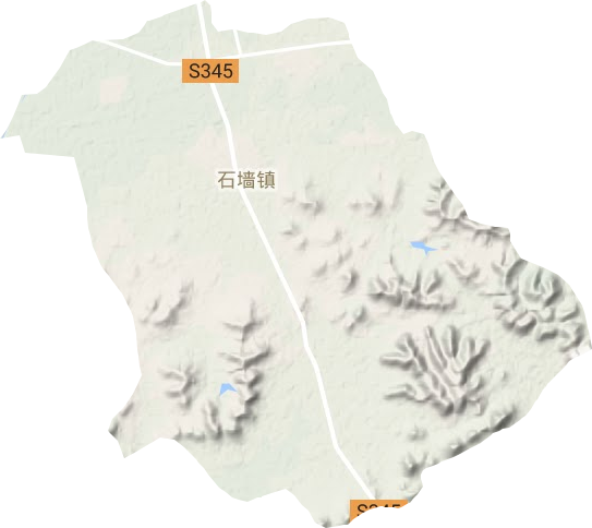 石墻鎮(zhèn)地形圖