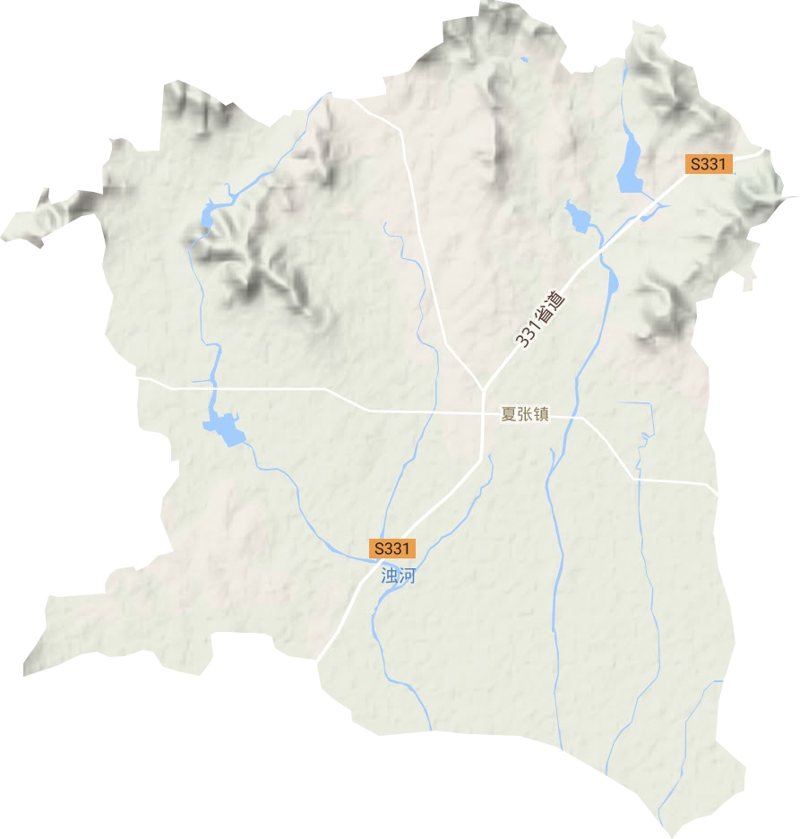 夏張鎮地形圖
