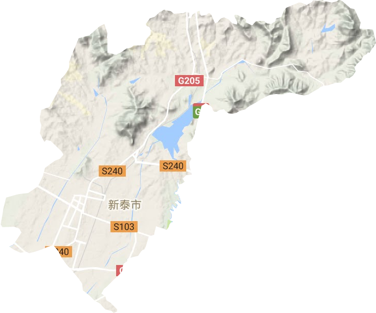 青云街道地形圖