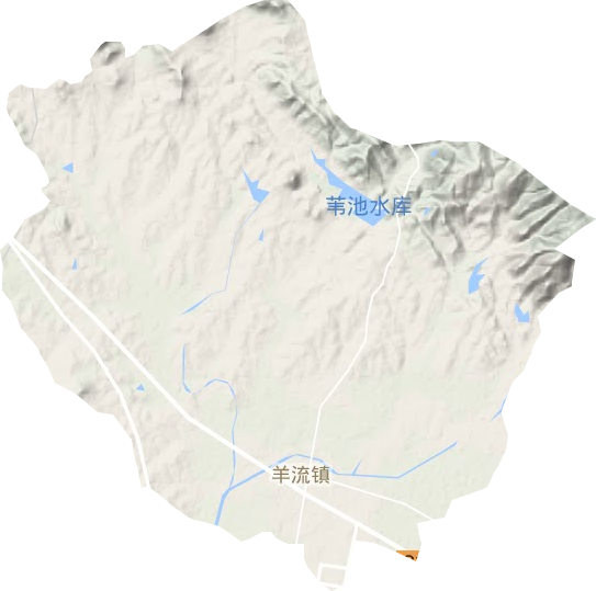 羊流鎮地形圖