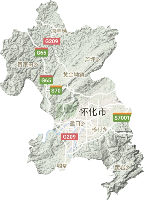 鶴城區(qū)地形圖