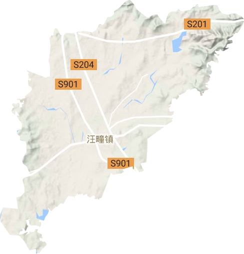 汪疃鎮地形圖