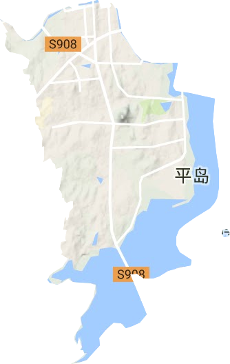嶗山街道地形圖
