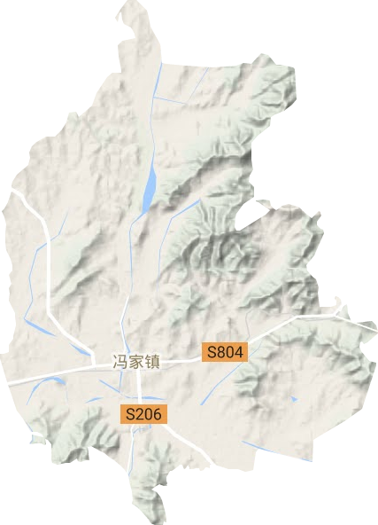 馮家鎮地形圖
