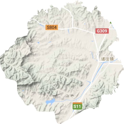 諸往鎮地形圖