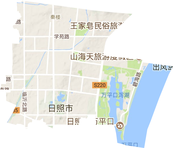 秦樓街道地形圖