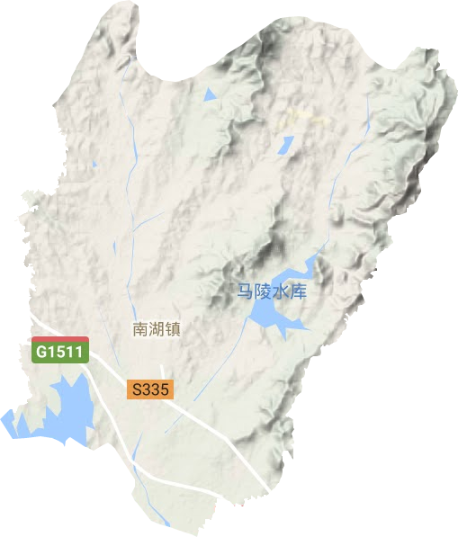 南湖鎮(zhèn)地形圖
