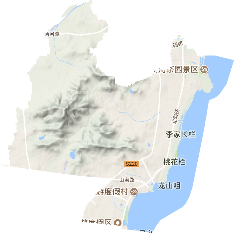 山海天旅游度假區臨時工作委員會地形圖
