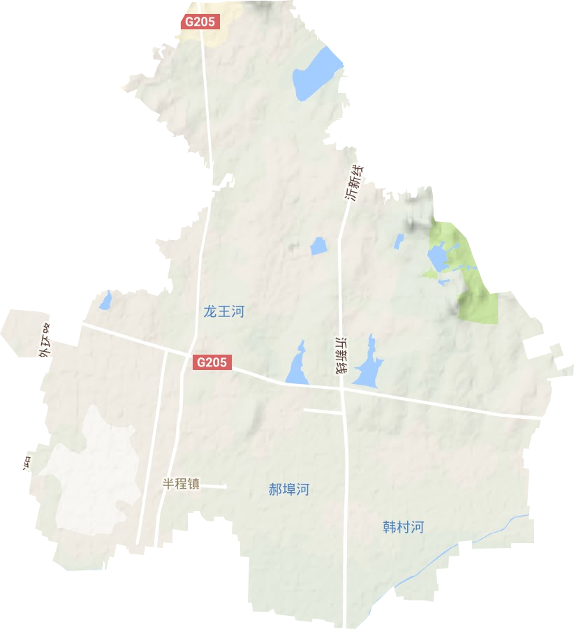 半程鎮(zhèn)地形圖