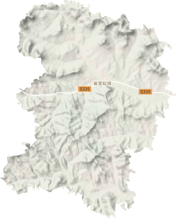 崔家峪鎮地形圖