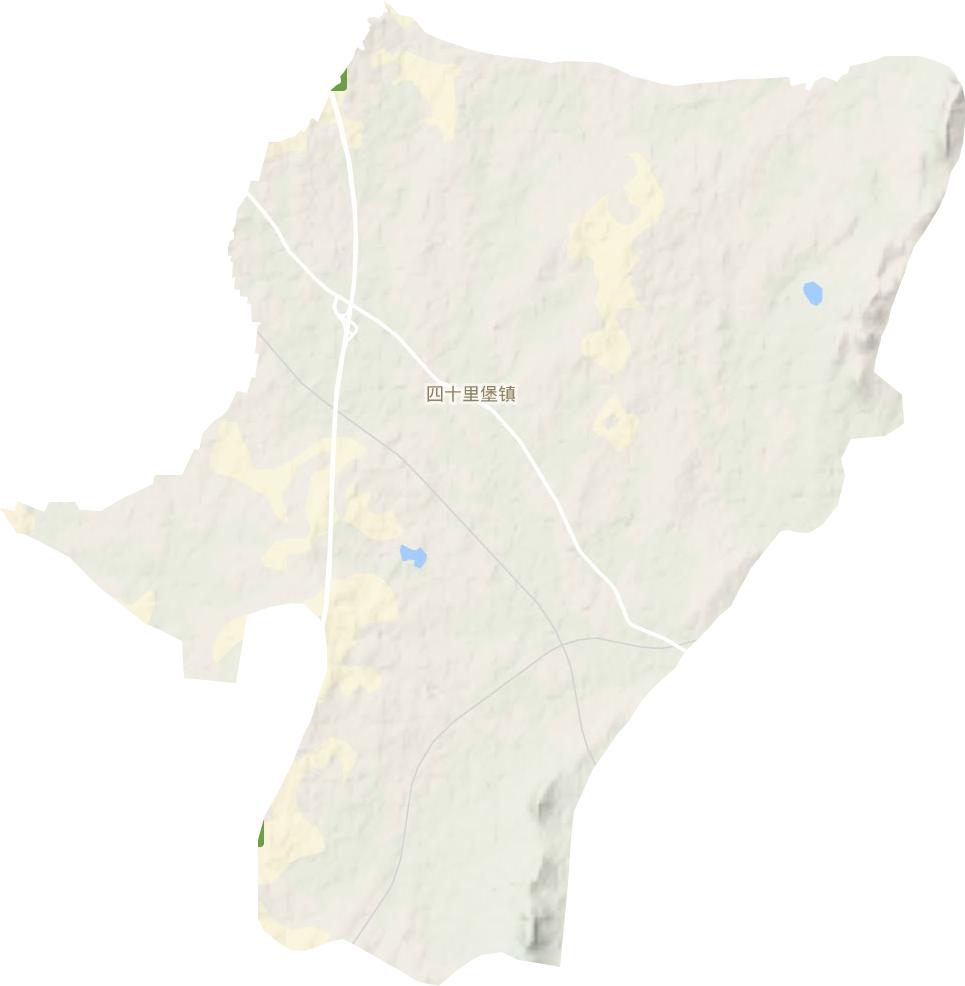四十里堡鎮地形圖