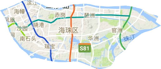 海珠區地形圖