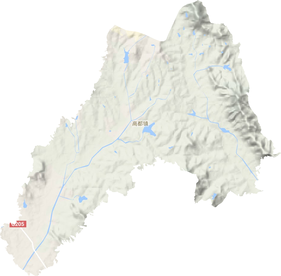 高都鎮地形圖