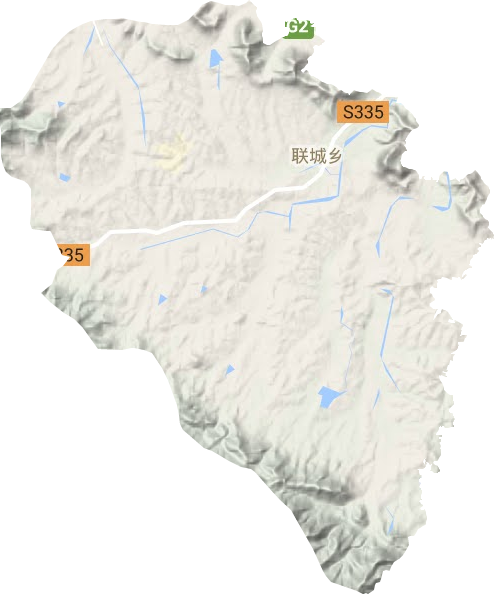 聯城鎮地形圖
