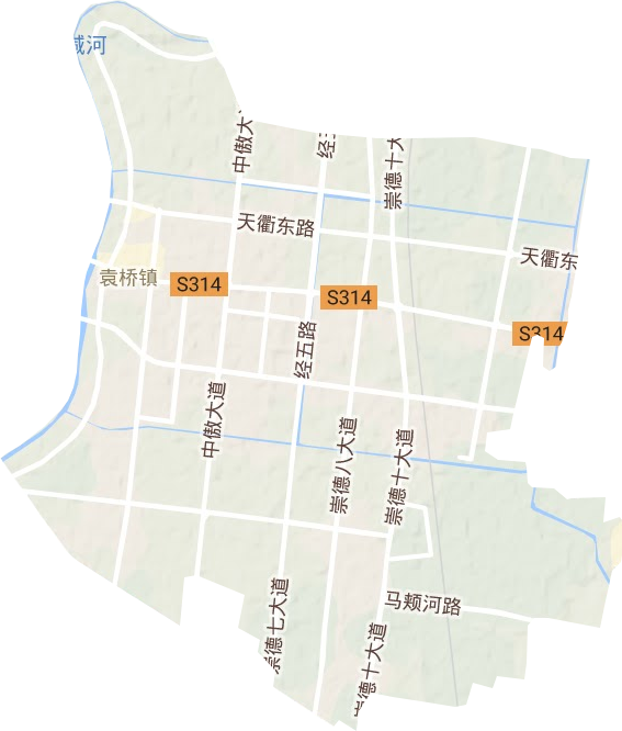 袁橋鎮地形圖