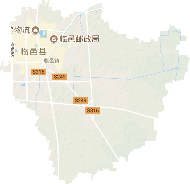 邢侗街道地形圖