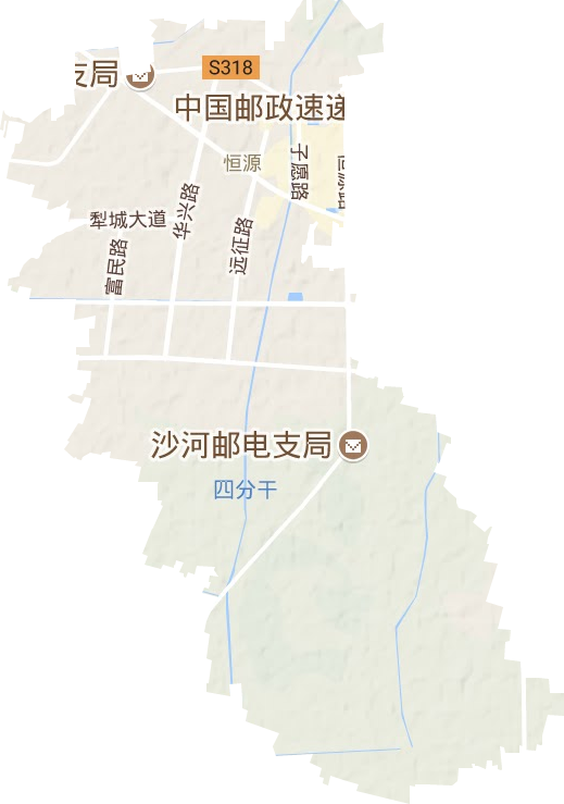 恒源街道地形圖